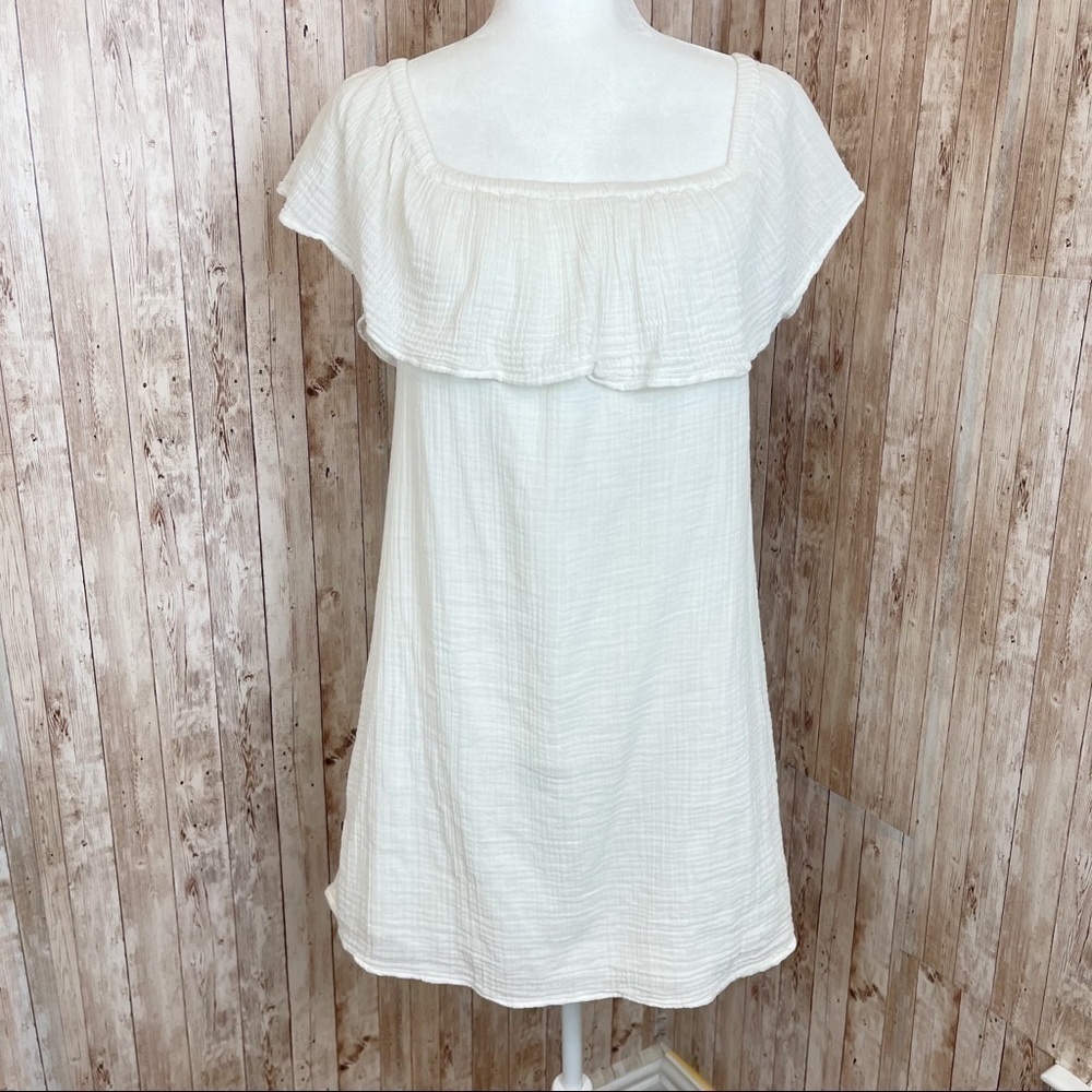 Aerie Off the Shoulder Sleeveless Ruffle Collar Dress Size Medium Women